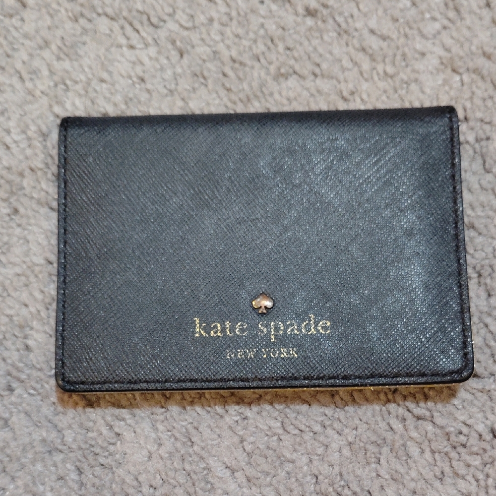 Kate Spade Black Leather Card Case